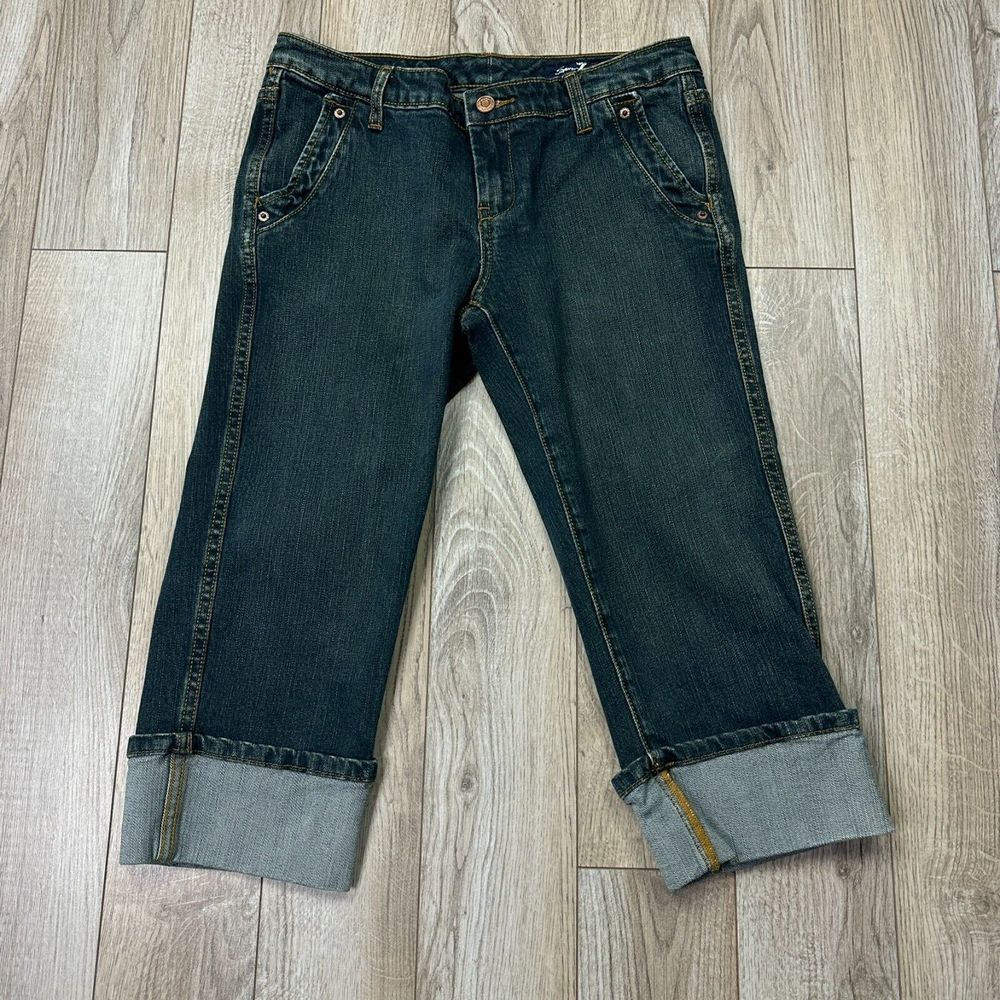 Seven 7 Jeans Womens 29 Blue Crop Cuff Denim